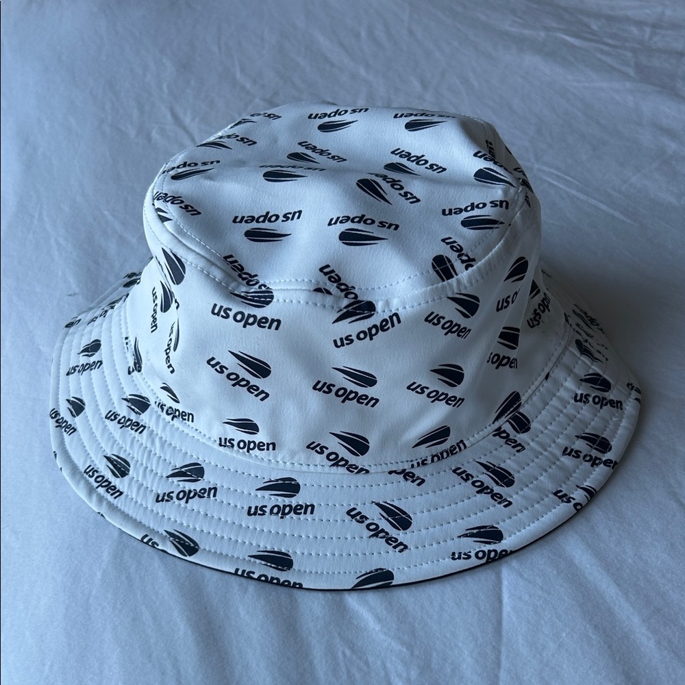 US Open Tennis Logo White Bucket Hat
